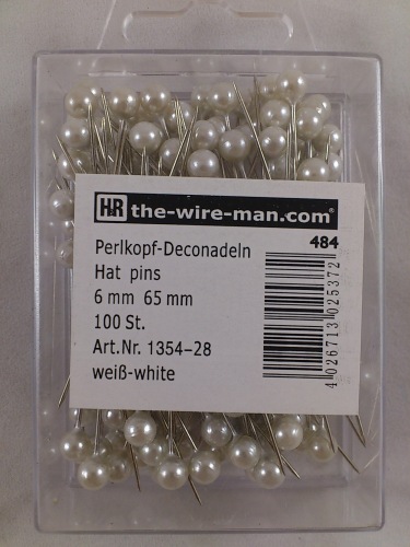 Farbigen Pins 6 mm 100 st. Weiss